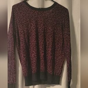 Purple and Black Patterned Sweater